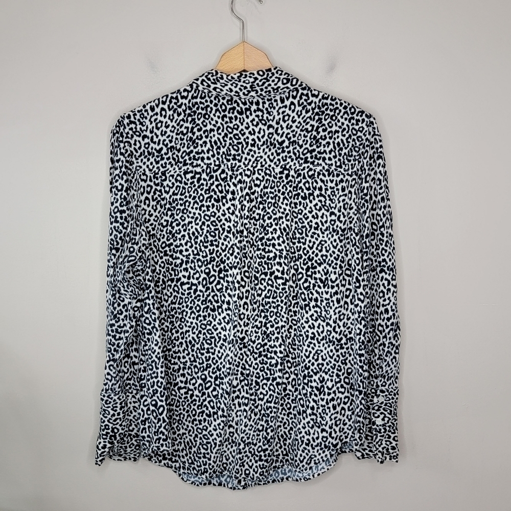 Something Navy | Leopard Print Button Up Shirt Si… - image 3